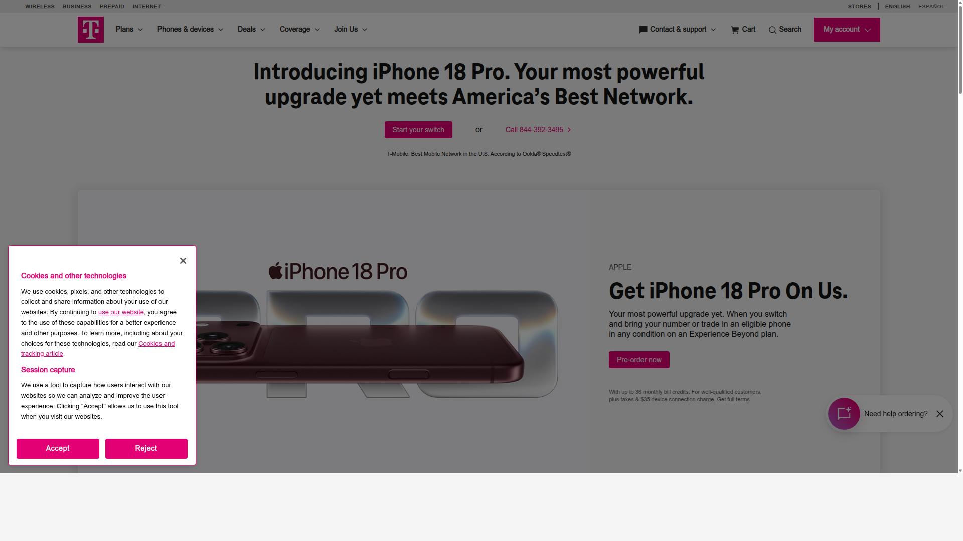 T-Mobile US Inc. website