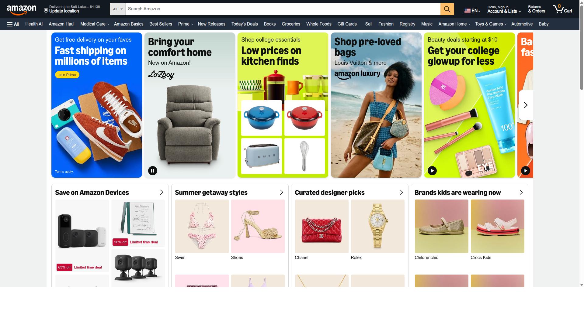 Amazon website